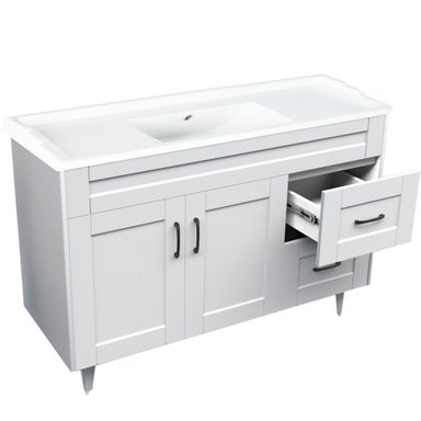 KIT MUEBLE VANITORIO DOMSA BLANCO 120SK-B+F-120 / 120X80X47CM - 4