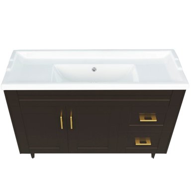 KIT MUEBLE VANITORIO DOMSA CAFÉ 120SK-C+F-120 / 120X80X47CM - 2
