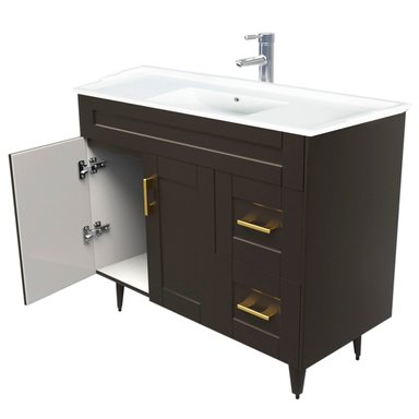 KIT MUEBLE VANITORIO DOMSA CAFÉ 120SK-C+F-120 / 120X80X47CM - 4