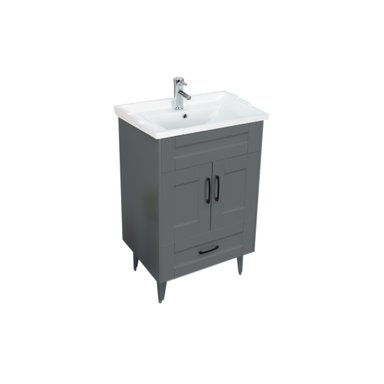 KIT MUEBLE VANITORIO DOMSA GRIS 50SK-G+F-50 / 50X80X40CM - 2