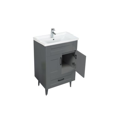 KIT MUEBLE VANITORIO DOMSA GRIS 50SK-G+F-50 / 50X80X40CM - 3