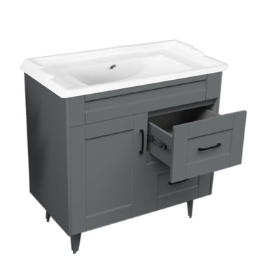 KIT DOMSA MUEBLE VANITORIO GRIS 80SK-G + F-80/80 X 80 X 47 CM - 4