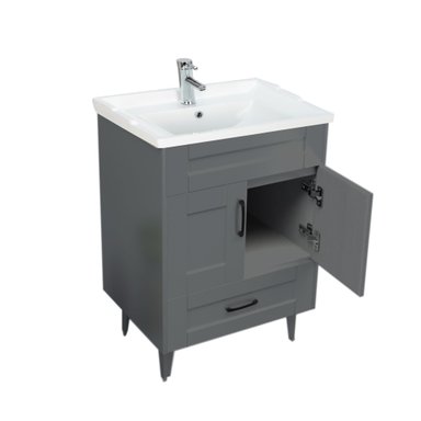 KIT MUEBLE VANITORIO DOMSA GRIS B60SK-G+F-60 / 60X80X47CM - 3