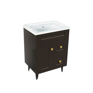 KIT DOMSA MUEBLE VANITORIO CAFÉ N60SK-C + F-60/60 X 80 X 47 CM - 2