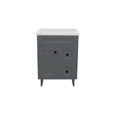 KIT DOMSA MUEBLE VANITORIO GRIS N60SK-G + F-60/60 X 80 X 47 CM - 1