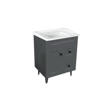 KIT DOMSA MUEBLE VANITORIO GRIS N60SK-G + F-60/60 X 80 X 47 CM - 2