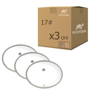 PACK DOMSA 3 LAVAMANOS BAJO CUBIERTA 17# 44 X 37 X 19 CM CERÁMICA - 1