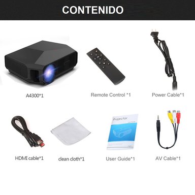 PROYECTOR LED A4300 PRO ANDROID WIFI FULL HD 1080P 4800 LUX 230 ANSI - 4