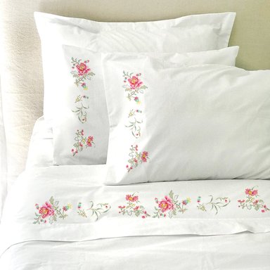 SET SÁBANAS TUYO PRINT FRAN 2 PLAZAS 200 HILOS ALGODÓN BLANCO ESTAMPADO - 1