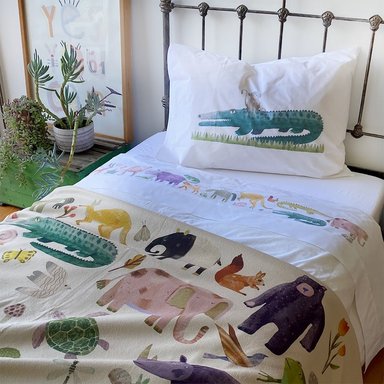 MANTA TUYO PRINT PIECERA WILD LIFE 150 X 110 CM POLAR CRUDO - 3
