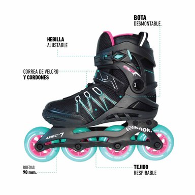 PATINES HOOK FRESH ROSADO AZUL - 7