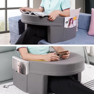 COJÍN NEWO LECTURA NOTEBOOK ALMOHADA REPOSA BRAZOS CAMA GRIS - 4