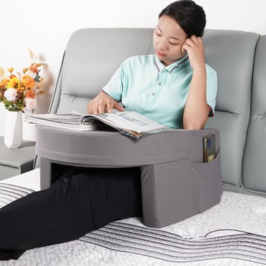 COJÍN NEWO LECTURA NOTEBOOK ALMOHADA REPOSA BRAZOS CAMA GRIS - 5