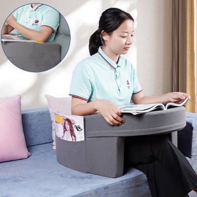 COJÍN NEWO LECTURA NOTEBOOK ALMOHADA REPOSA BRAZOS CAMA GRIS - 6