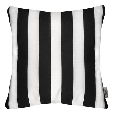 FUNDA ELIZABETH PEPER COJIN DECORATIVO DISEÑO RAYAS 50 X 50 CM NEGRO BLANCO - 1