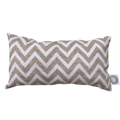 COJIN DECORATIVO DISEÑO ZIGZAG CREMA 50X30 RELLENO - 1