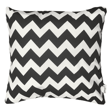 COJÍN ELIZABETH PEPER DECORATIVO DISEÑO ZIGZAG RELLENO 45 X 45 CM NEGRO BLANCO - 1