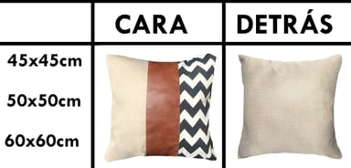 FUNDA COJÍN ELIZABETH PEPER DECORATIVO ECOCUERO ZIGZAG 45 X 45 CM BLANCO NEGRO - 4
