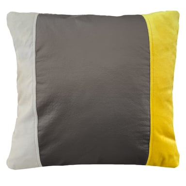FUNDA COJÍN ELIZABETH PEPER DECORATIVO ECOCUERO 50 X 50 CM MULTICOLOR - 1