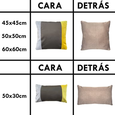 FUNDA COJÍN ELIZABETH PEPER DECORATIVO ECOCUERO 50 X 50 CM MULTICOLOR - 3
