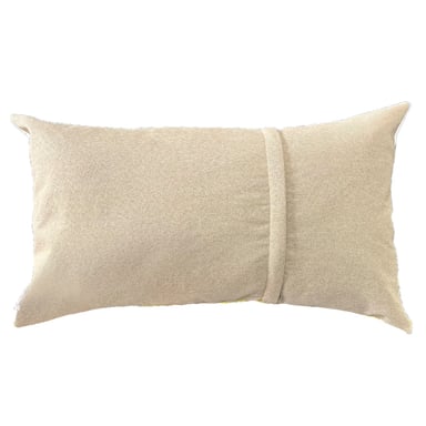 COJÍN ELIZABETH PEPER DECORATIVO DISEÑO BLANCO ECOCUERO RELLENO 60 X 40 CM AMARILLO - 2