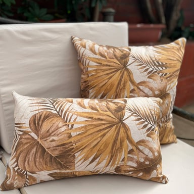 COJIN DECORATIVO DISEÑO MONSTERA OTOÑO 45X45 RELLENO - 3