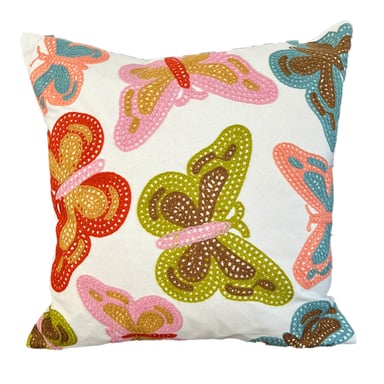COJIN DECORATIVO DISEÑO MARIPOSAS 45X45 RELLENO - 1