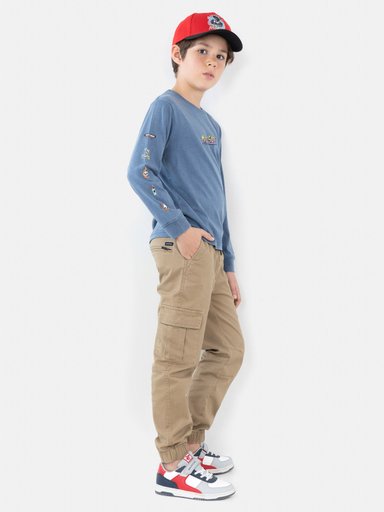 POLERA MANGA LARGA NIÑO MAUI & SONS 5P845-KV25 ML SKATE SHARK AZUL - 4