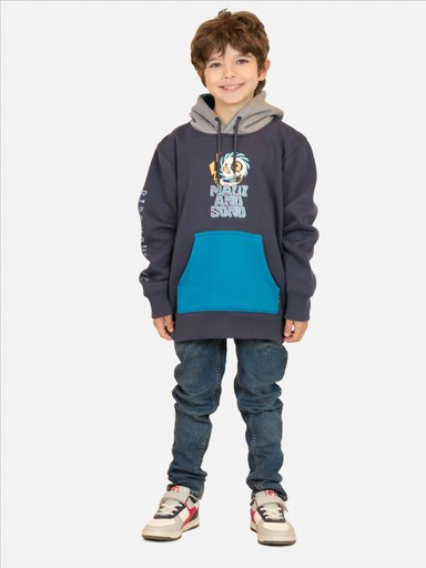POLERON CANGURO SHORE AZUL INFANTIL MAUI AND SONS - 4