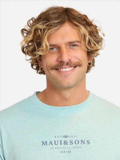 POLERA MC TIVAMO AZUL HOMBRE MAUI AND SONS - 3
