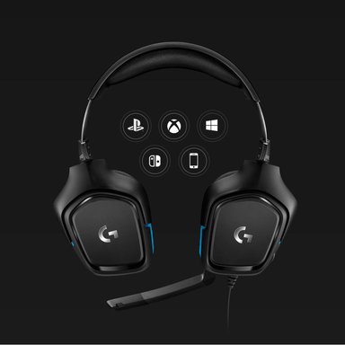 AUDIFONOS DIADEMA GAMER LOGITECH G432 ALAMBRICO NEGRO - 7