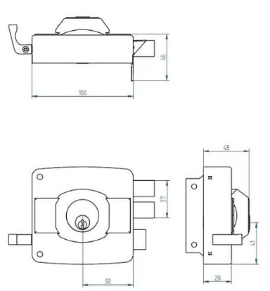 CERRADURA OISTER SOBREPONER 110 - NEGRO - 7