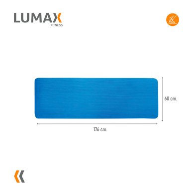 COLCHONETA MAT YOGA PILATES EJERCICIO 10 MM AZUL - 3