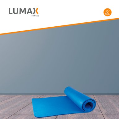 COLCHONETA MAT YOGA PILATES EJERCICIO 10 MM AZUL - 4