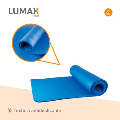 COLCHONETA MAT YOGA PILATES EJERCICIO 10 MM AZUL - 5