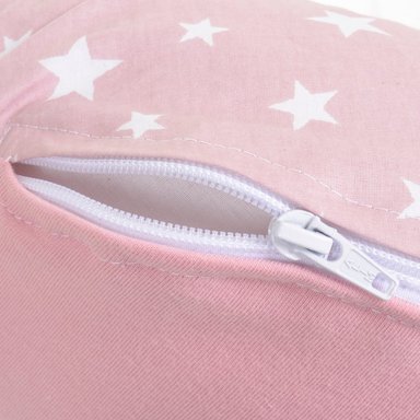 COJÍN AMAMANTAS MULTIFUNCIONAL MATERNAL ALGODÓN ROSA MICROPERLAS - 6