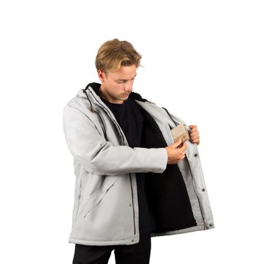 CHAQUETA IMPERMEABLE CHIPORRO UNEXPLOREDV2 PEARL GRAY HOMBRE FALCONE - 5