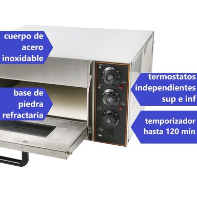 HORNO INDUSTRIAL PROCHEF 40 X 40 CM PIZZERO ELECTRICO 1 CAMARA - 3