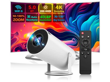 PROYECTOR LED WIFI 4K TELON PARED - 4