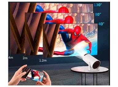 PROYECTOR LED WIFI 4K TELON PARED - 5