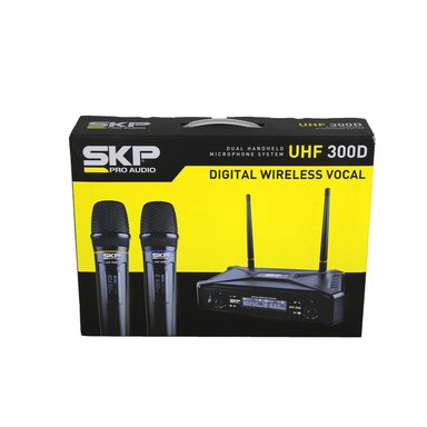 MICROFONO DOBLE INALAMBRICO SKP UHF 300D - 6