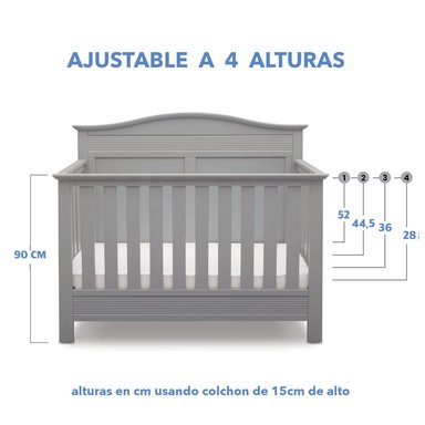 CUNA DE MADERA SERTA 4 EN 1 BARRET GRIS - 2