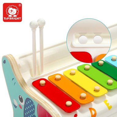 JUGUETE INTERACTIVO TOP BRIGHT 120407 ELEFANTE MUSICAL XILÓFONO MULTICOLOR - 3