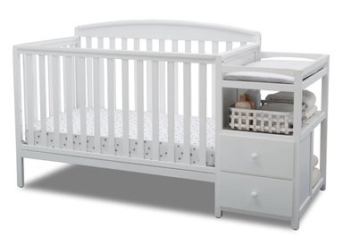 CUNA CONVERTIBLE DELTA CHILDREN 74804-100 MADERA BLANCO Y MUDADOR ROYAL - 1