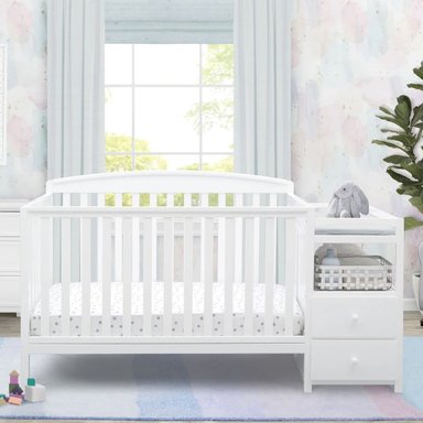 CUNA CONVERTIBLE DELTA CHILDREN 74804-100 MADERA BLANCO Y MUDADOR ROYAL - 4