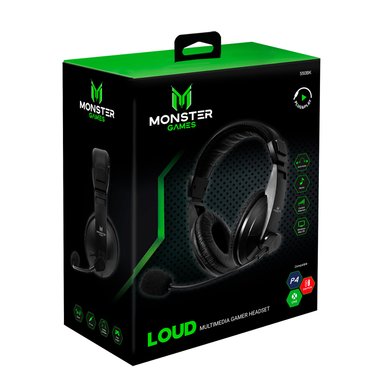AUDÍFONOS GAMER MONSTER GAMES HEADSET 550BK LOUD NEGRO - 3