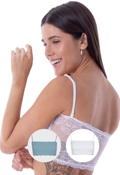 PACK TOP STRAPLESS ENCAJE 2RIOS - 1