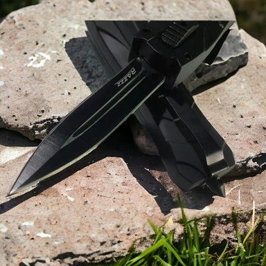 CUCHILLO INVENCIBLE NAVAJA AUTOMÁTICA RETRÁCTIL HORIZONTAL AK05 ACERO - 3
