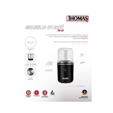 MOLINILLO DE CAFÉ THOMAS TH-32 55G 180W - 4