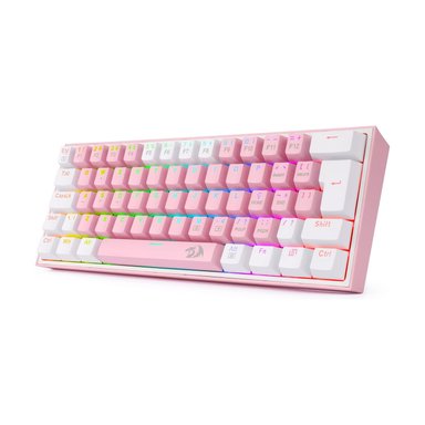 TECLADO GAMER REDRAGON K617 FIZZ RGB PINK/WHITE - 2